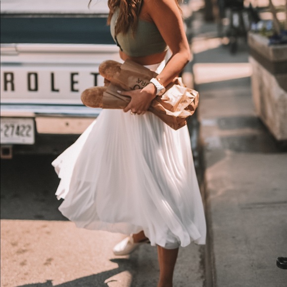 Aritzia Dresses & Skirts - Babaton Pleated Midi Skirt